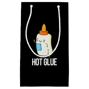 Hot Glue Funny Pun Dark BG Small Gift Bag