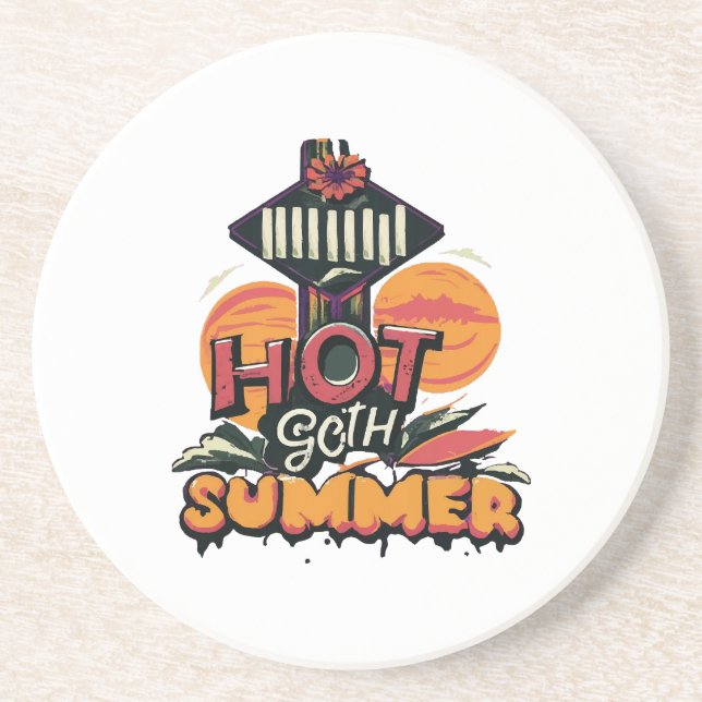 Hot Goth Summer Chic  Coaster (Front)