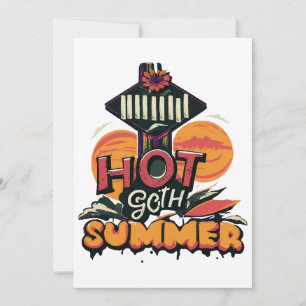 Hot Goth Summer Chic Invitation