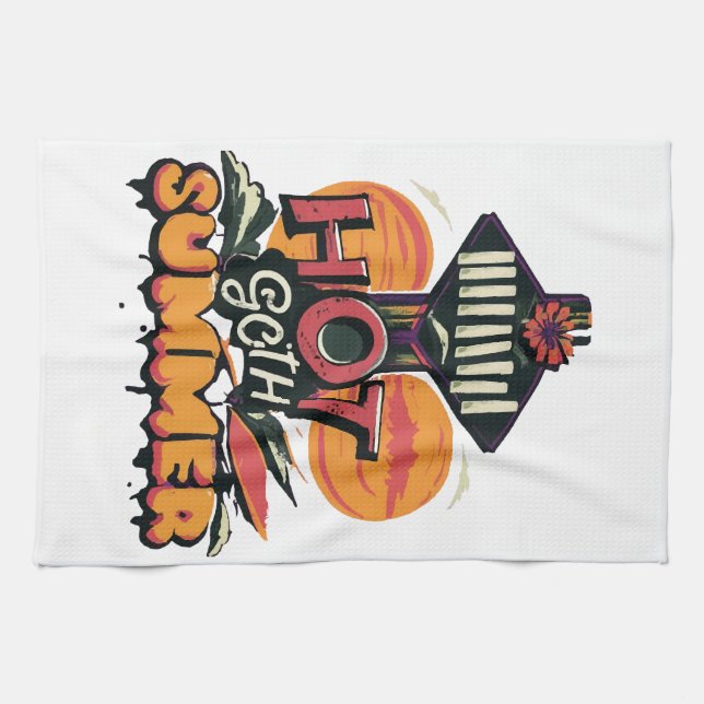 Hot Goth Summer Chic  Kitchen Towel (Horizontal)