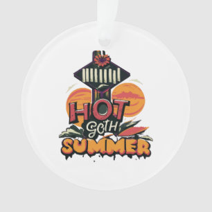 Hot Goth Summer Chic Ornament