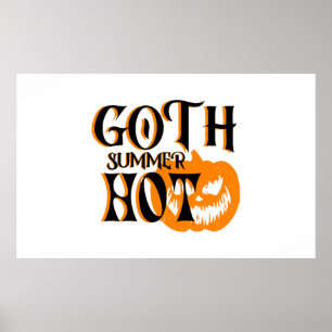 Hot Goth Summer-Horror Smiling Pumpkin Poster