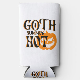 Hot Goth Summer-Horror Smiling Pumpkin Seltzer Can Cooler