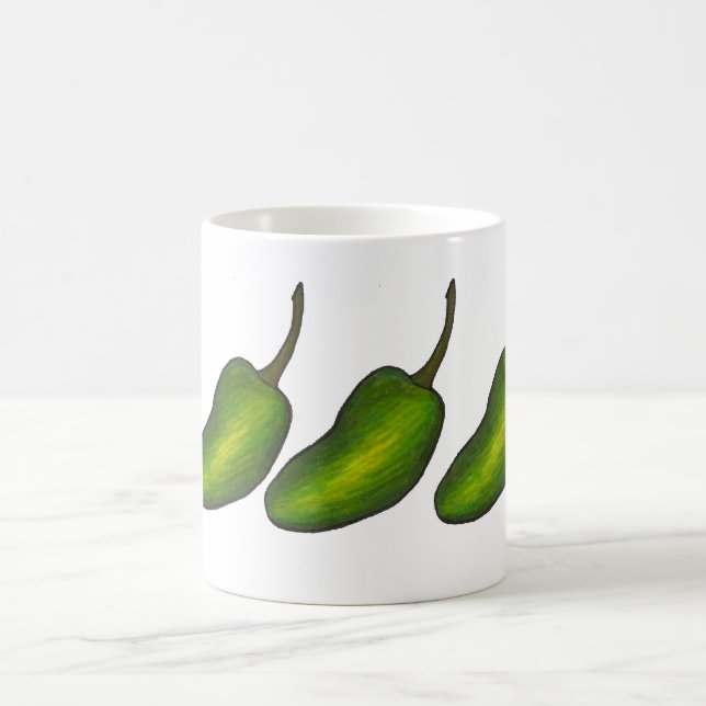 Hot Green Jalapeno Pepper Peppers Jalapenos Mug (Center)