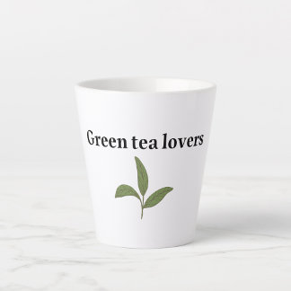 Hot green tea lovers  latte mug