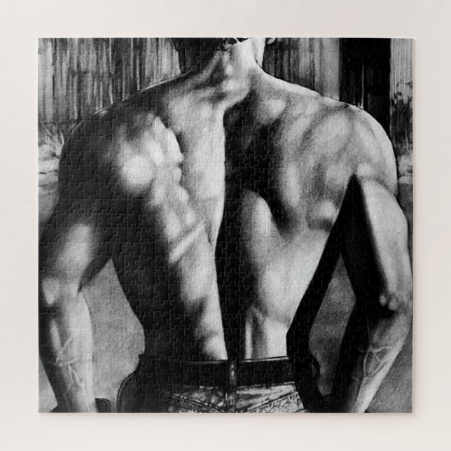 Hot Guy Best Back Original Fine Art Drawing Jigsaw Puzzle (Vertical)