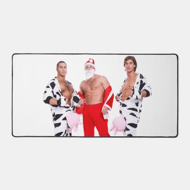 Hot Guys Muscular Men Père Noël Outfit Funny Chris (Recto)
