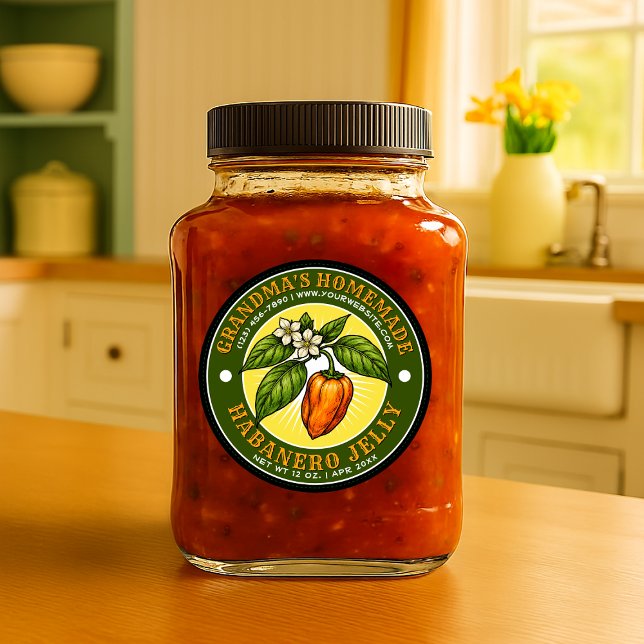 Hot Habanero Jelly Label Template (Creator Uploaded)