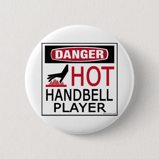 Hot Handbell Player 2 Inch Round Button (Front)