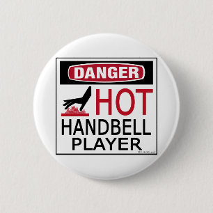 Hot Handbell Player 2 Inch Round Button