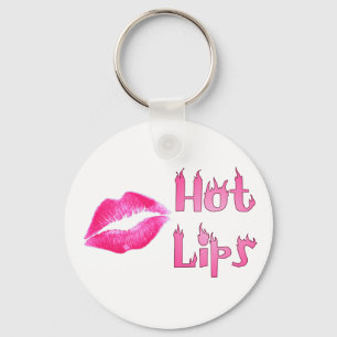 HOT HOT HOT LIPS by SHARON SHARPE Keychain