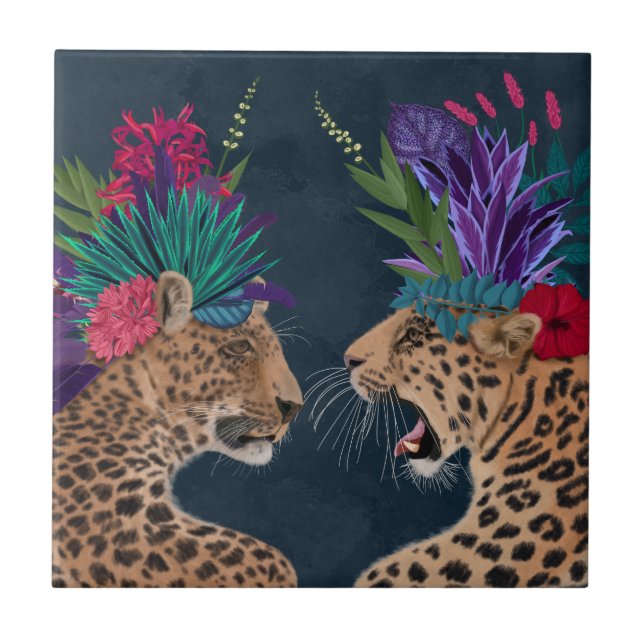 Hot House Leopards | A Couple Tile (Front)
