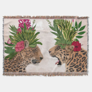 Hot House Leopards A Pair Throw Blanket