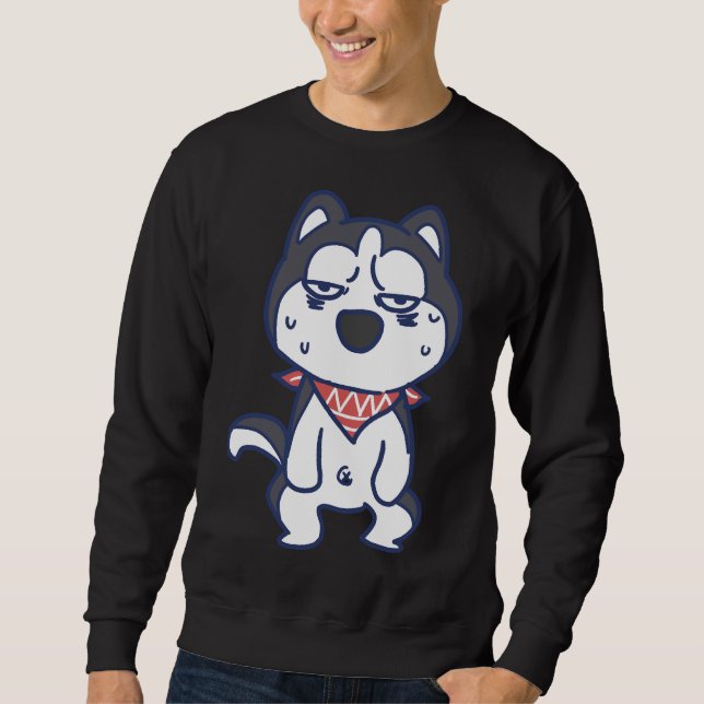 Hot Husky Sweating Expression Sweatshirt (Front)