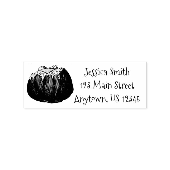Hot Idaho Baked Potato w/ Butter Foodie Spuds Rubber Stamp (Imprint)