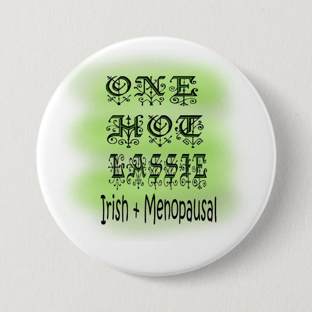 Hot Irish Lassie Button  by Brownielocks (Front)