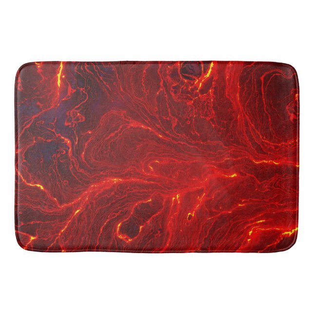 Hot Lava Surface (Style 3) Oil Painting Bath Mat (Front)