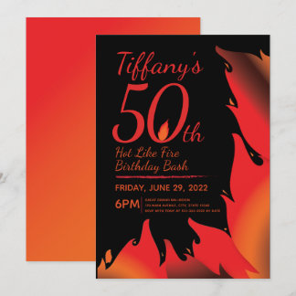 Hot Like Fire Milestone Invitation