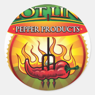 Hot Line Pepper Products Classic Round Sticker
