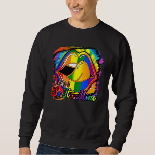 Hot Lips I Licked It So Its Mine Lgbt Pride Sweatshirt