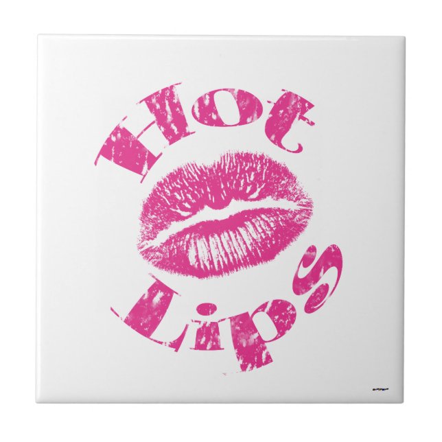 Hot Lips! Pink Lips Tile (Front)