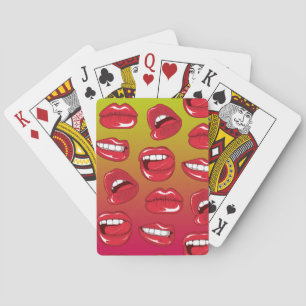 Hot Lips Playing Cards