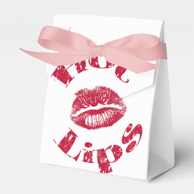Hot Lips, Red Lips Favor Box (Front Side)