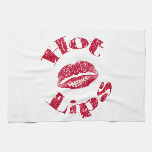 Hot Lips, Red Lips Kitchen Towel