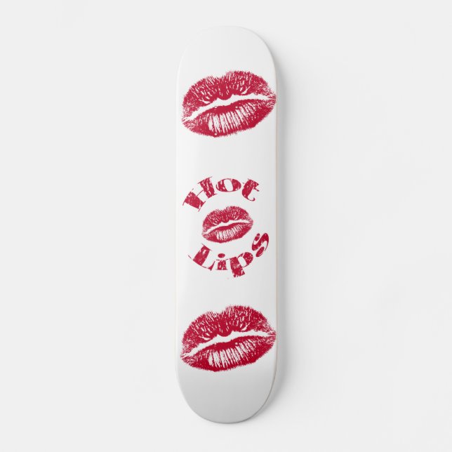 Hot Lips, Red Lips Skateboard (Front)