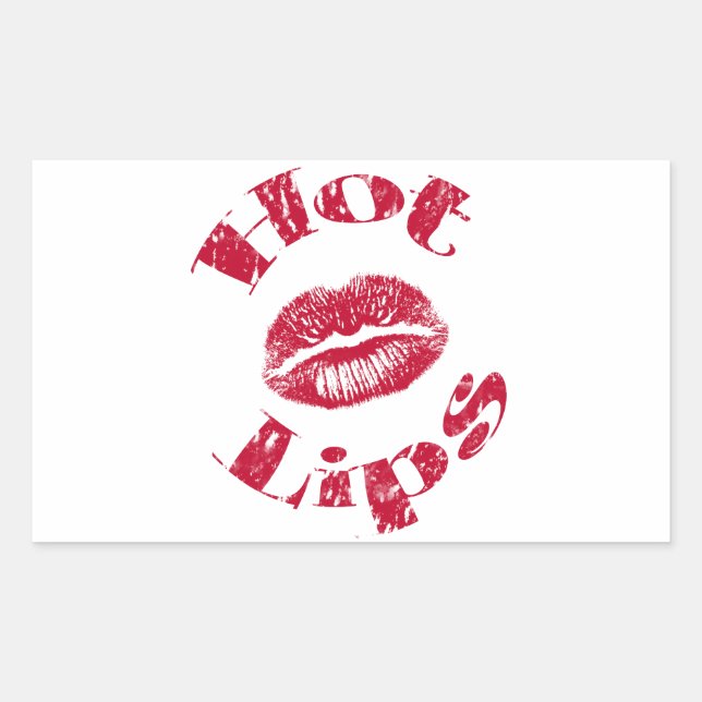 Hot Lips, Red Lips Sticker (Front)