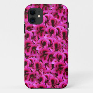 Hot Magenta Geranium Flowers, iPhone 11 Case