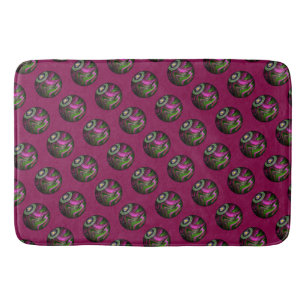 Hot Magenta Lawn Bowls, Memory Foam Bath Mat