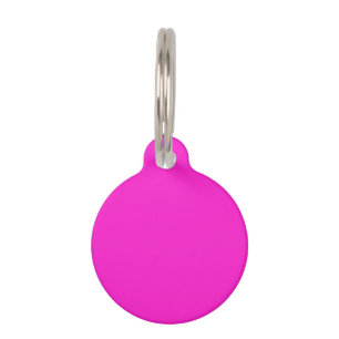 Hot Magenta Solid Colour Pet Tag