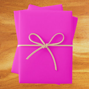 Hot Magenta Solid Colour Wrapping Paper Sheet