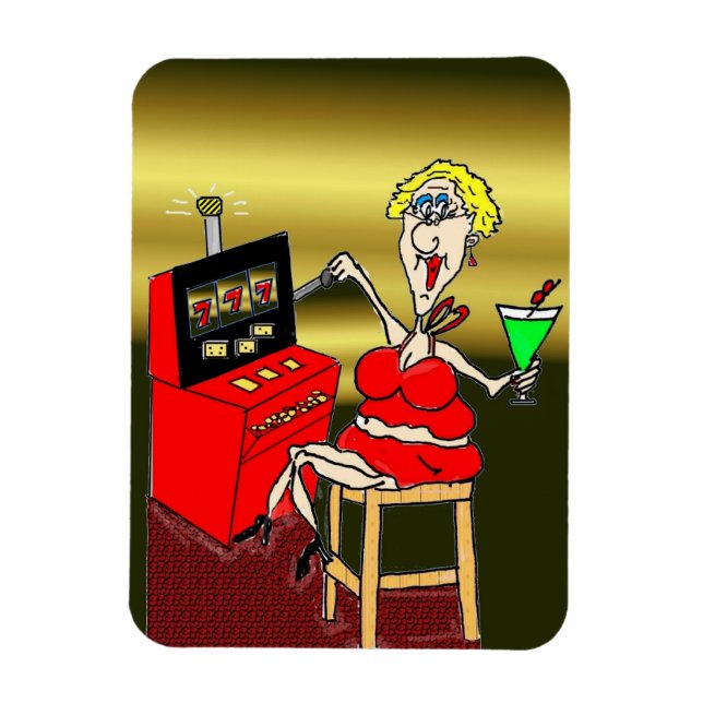 HOT MAMA SLOT MACHINE LUCKY 7'S MAGNET (Vertical)