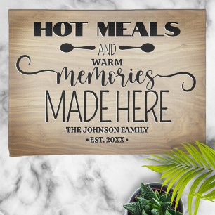 Hot Meals Warm Memories Personalized Kitchen Towel
