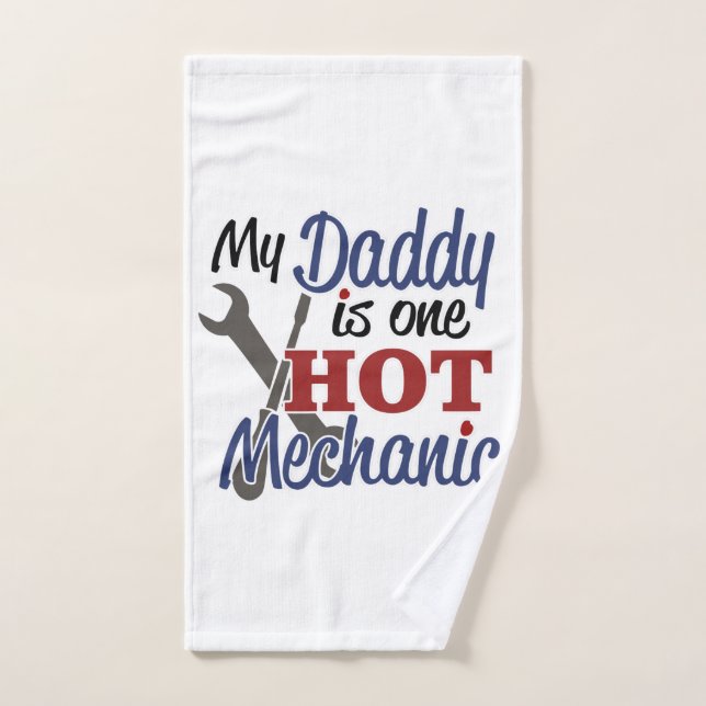 Hot Mechanic Dad Hand Towel (Hand Towel)