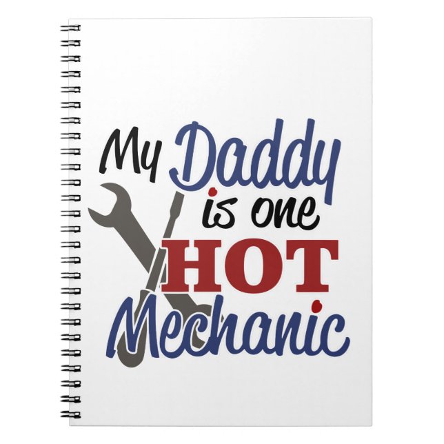 Hot Mechanic Dad Notebook (Front)