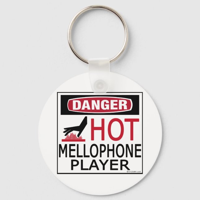 Hot Mellophone Player Keychain (Front)