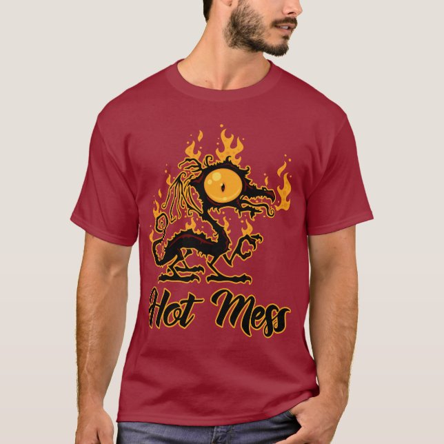 Hot Mess Crispy Dragon T-Shirt (Front)