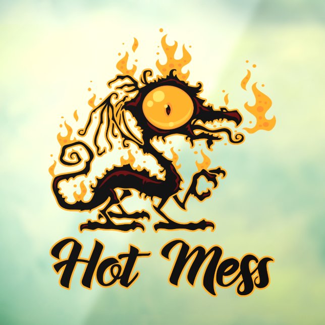 Hot Mess Crispy Dragon Window Cling (Sheet 3)