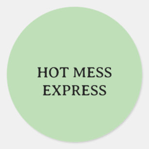 HOT MESS EXPRESS CLASSIC ROUND STICKER