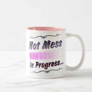 Hot Mess...In Progress Two-Tone Coffee Mug