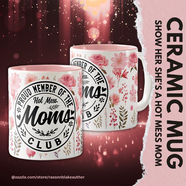 'Hot Mess Maman's Club' Mère's Day Mug (Créateur téléchargé)