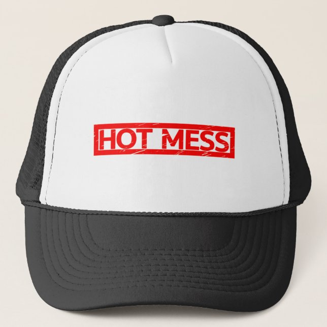 Hot Mess Stamp Trucker Hat (Front)