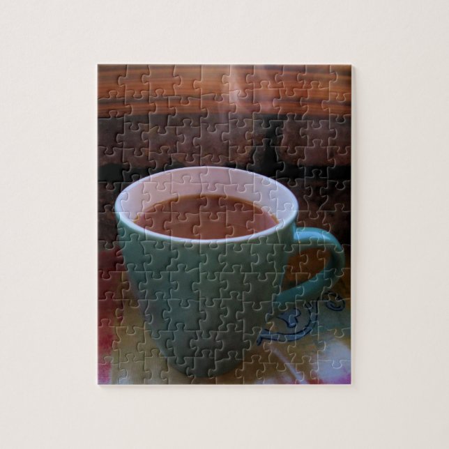Hot Morning Coffee - 8x10 - 110 pieces Jigsaw Puzzle (Vertical)