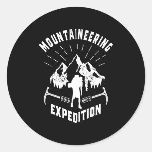 Hot Mountaineering T-shirt Gift Classic Round Sticker