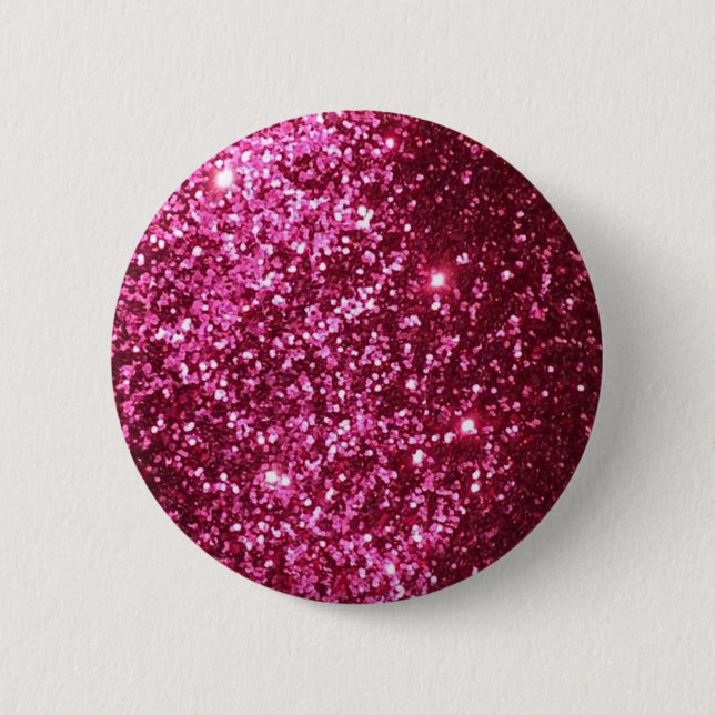 HOT NEON PINK SPARKLE GLITTER BACKGROUND PARTY FUN 2 INCH ROUND BUTTON (Front)