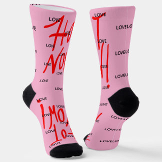 HOT NOW PINK with LOVE Socks