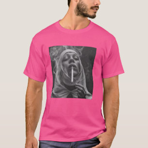 Hot nun smokes cigarette, Rebellious nun 1 T-Shirt